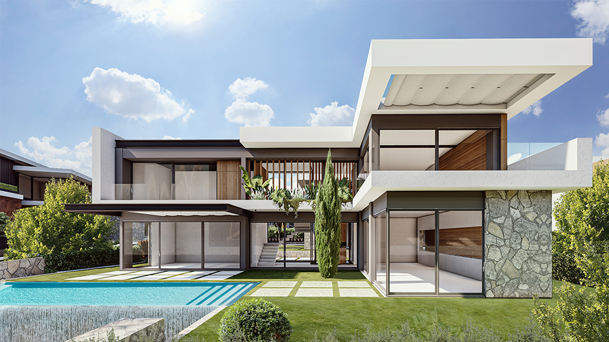 Kuzey Kıbrıs Çatalköy'de satılık merkezi konumlu lüks villa projesi